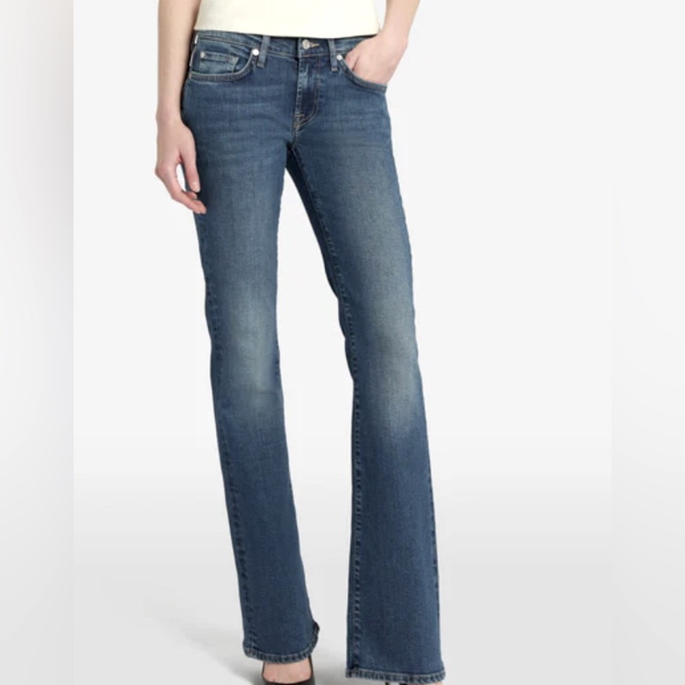 7 For All Mankind ‘A’ Pocket Boot Cut Flare Jeans | Medium Blue | Size 27 | NWOT